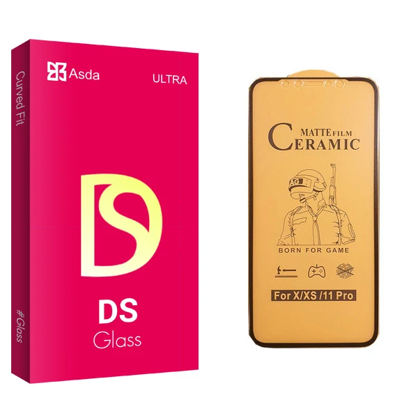 محافظ صفحه نمایش سرامیکی آسدا مدل DS glass مناسب برای گوشی موبایل اپل iPhone X