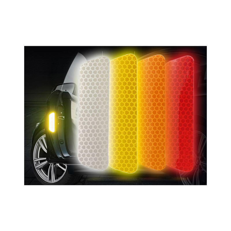 برچسب شبرنگ هشدار باز بودن درب خودرو فلکترا مدل DOOR390 بسته 4 عددی مناسب برای دنا