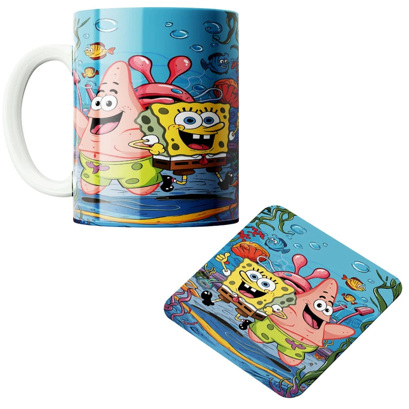 ماگ پاد آفرین مدل باب کد 574 به همراه زیر لیوانی 