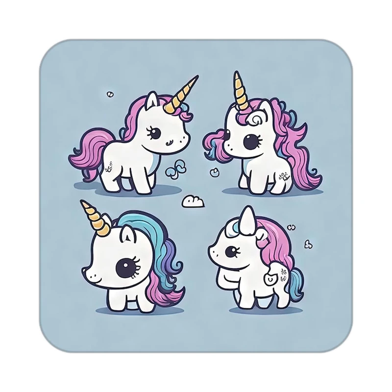 زیر لیوانی کاکتی طرح اسب تک شاخ و یونیکورن مدل mp30592