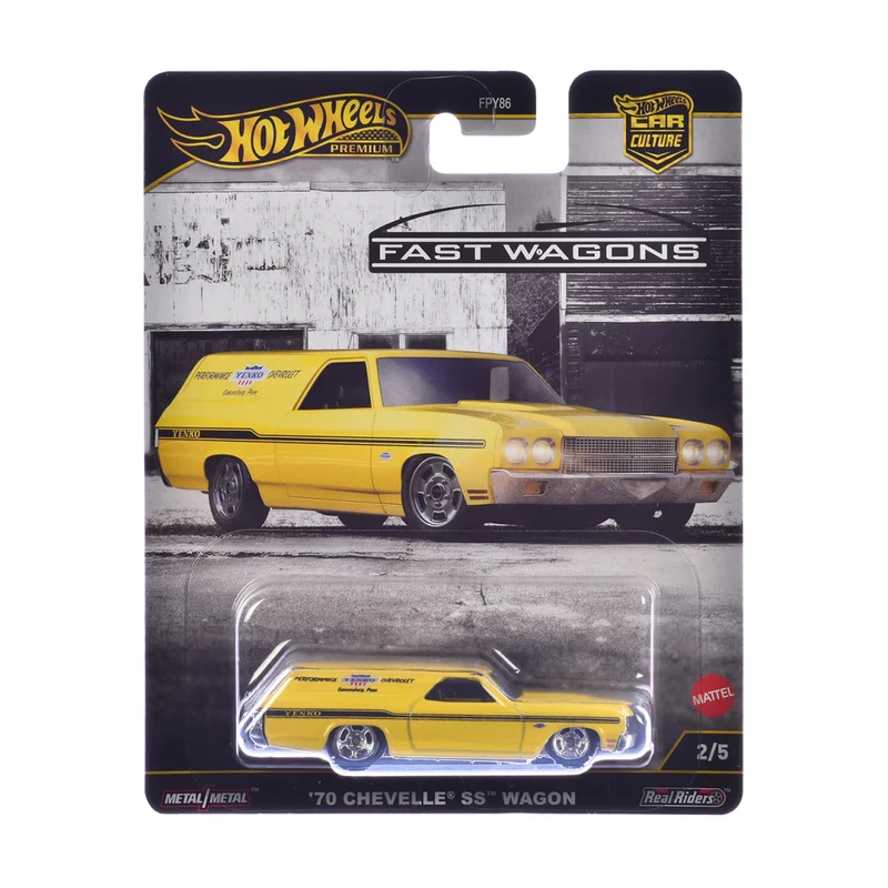 ماشین بازی هات ویلز مدل شورلت  استیشن  wagon سال 1970 کد FPY86