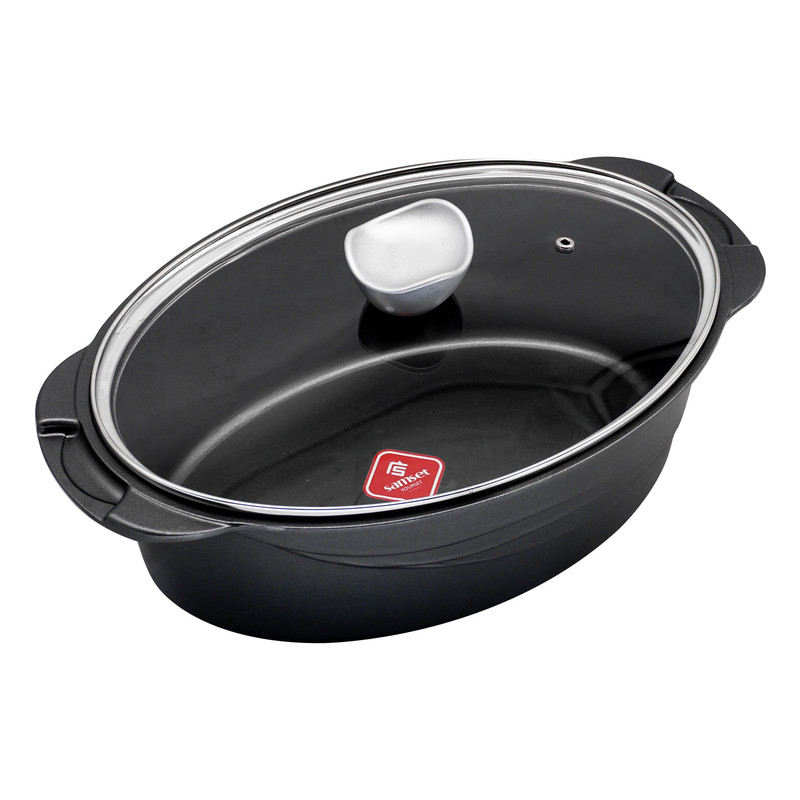 سرویس تابه تفلون 3 پارچه سام ست مدل مرغ و ماهی