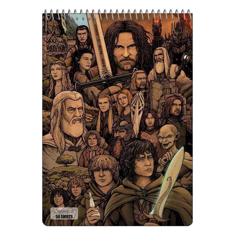 دفتر نقاشی 50 برگ سیمی کارنیکا طرح ارباب حلقه ها Lord of the Rings کد 54156