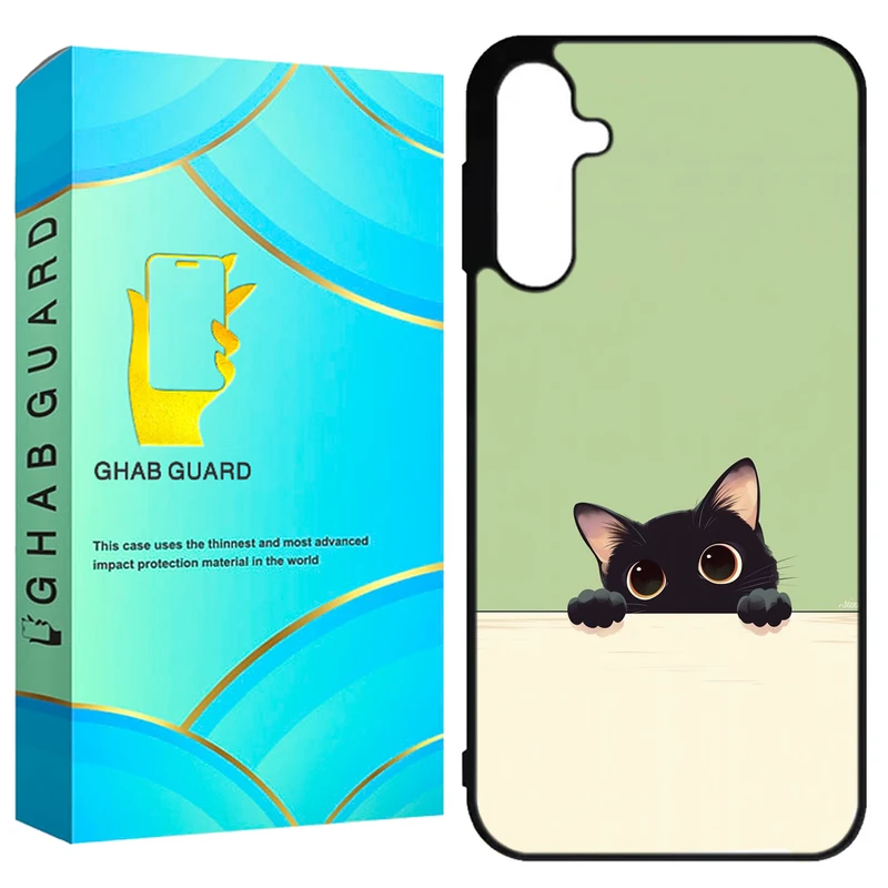 کاور قاب گارد طرح گربه مدل GCHPA55 مناسب برای گوشی موبایل سامسونگ Galaxy A55 5G