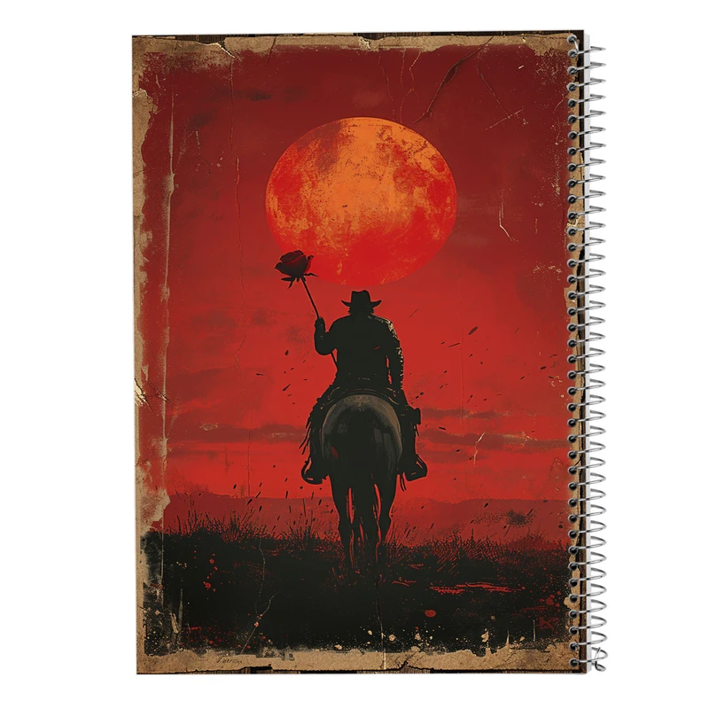 دفتر مشق 100 برگ مدوپد مدل رد دد red dead کد DF13525