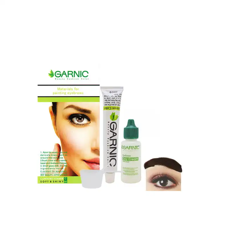 کیت رنگ ابرو گارنیک شماره GN4 حجم 20 میلی لیتر رنگ قهوه ای روشن