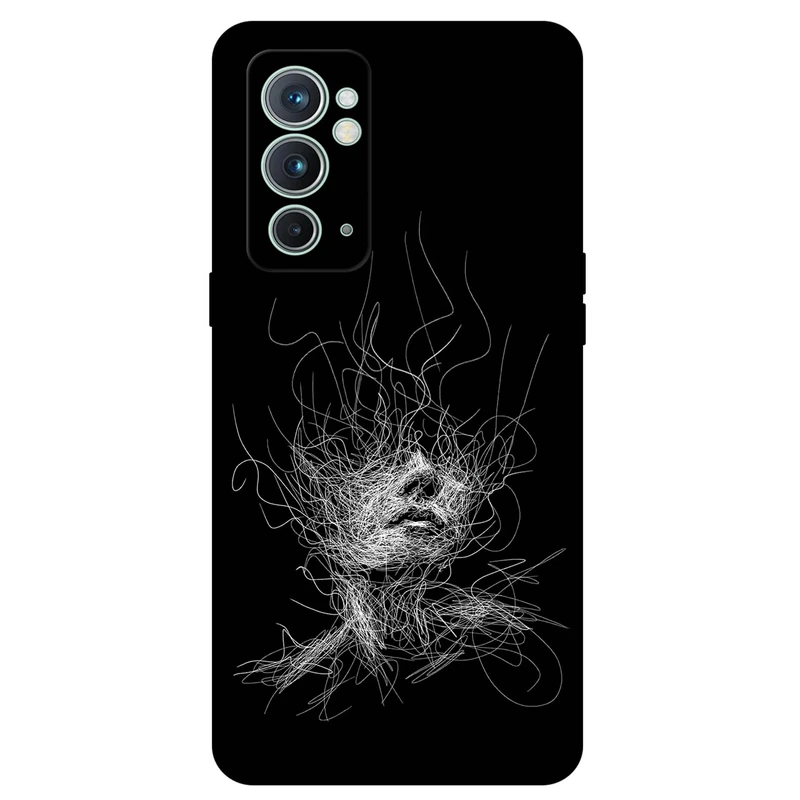 کاور مگافون طرح اسکچ صورت مدل 7423 مناسب برای گوشی موبایل وان پلاس 9RT 5G 