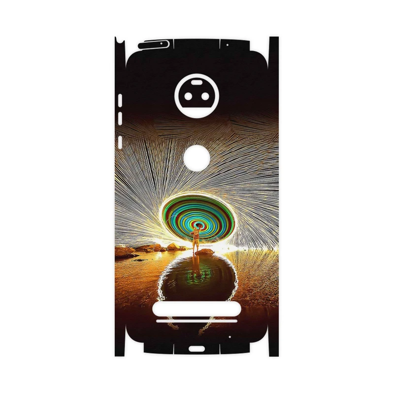 برچسب پوششی ماهوت مدل Night Light Fountain-FullSkin مناسب برای گوشی موبایل موتورولا Moto Z2 Force
