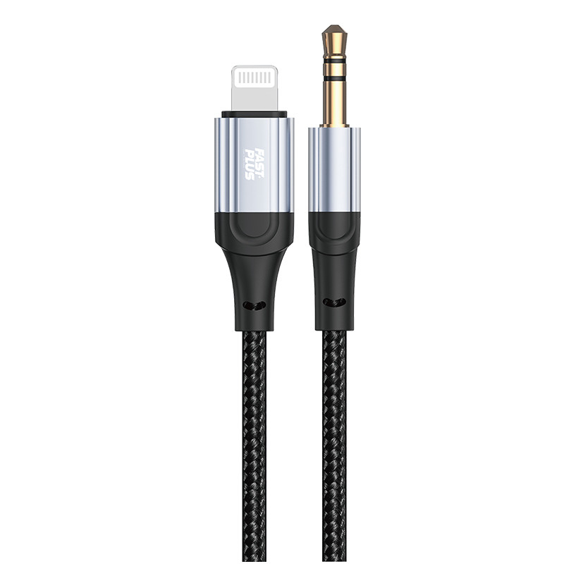 کابل تبدیل لایتنینگ به AUX فست پلاس مدل FW-72 طول 1 متر
