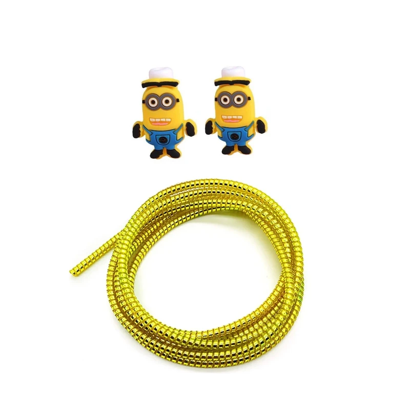 محافظ کابل شارژ و هندزفری طرح میلیون مدل Minion13 بسته سه عددی 