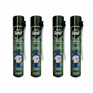 اسپری فوم پلی یورتان سلسایل کد SSL-004 حجم 750 میلی لیتر مجموعه 4 عددی