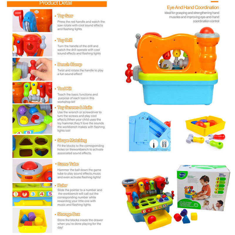 اسباب بازی هولا مدل جعبه ابزار کد 907