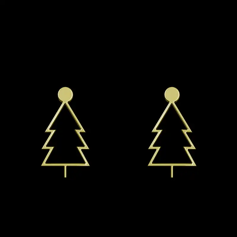 گوشواره طلا 18 عیار زنانه مدوپد مدل درخت کد GA1-15774