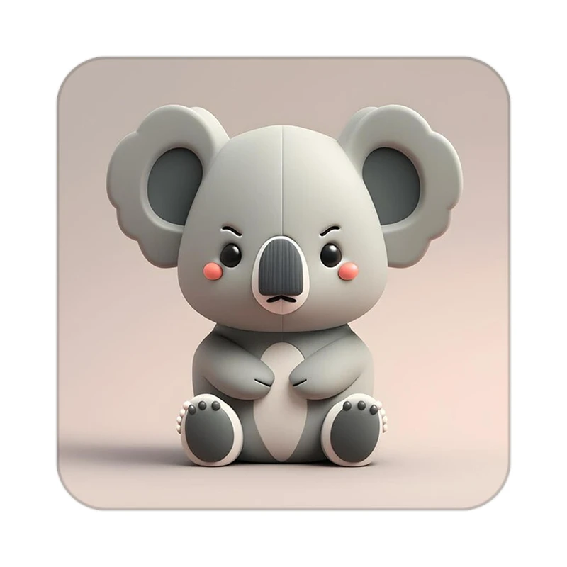 زیر لیوانی کاکتی طرح حیوانات کارتونی مدل mp28040