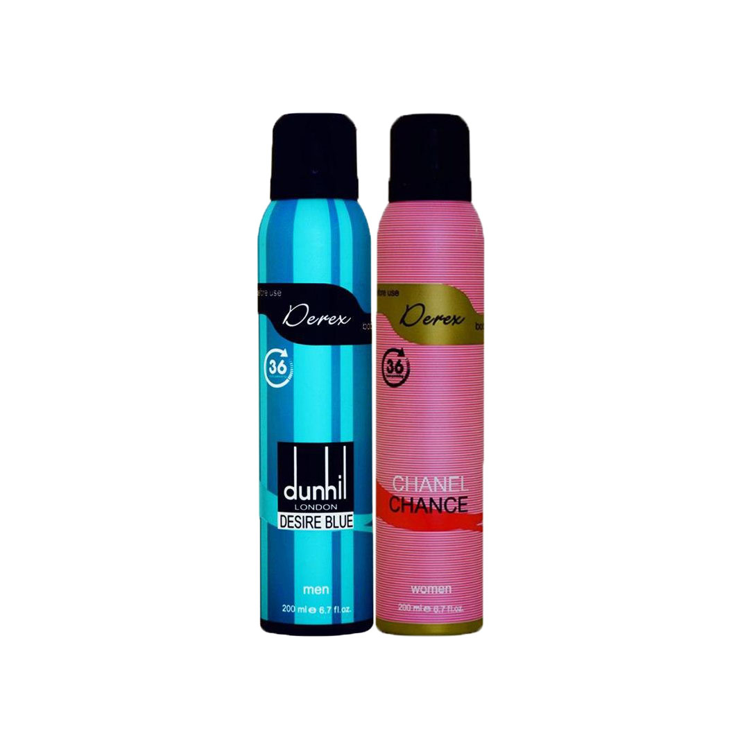 اسپری خوشبو کننده بدن دریکس مدل دانهیل و چنل چنس حجم 200 میلی لیتر مجموعه 2 عددی