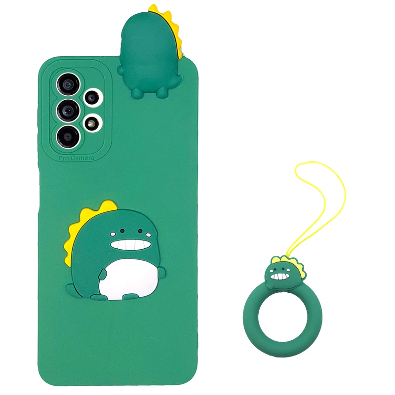  کاور طرح دایناسورAFF مناسب برای گوشی موبایل سامسونگ Galaxy A13 4G به همراه بند آویز