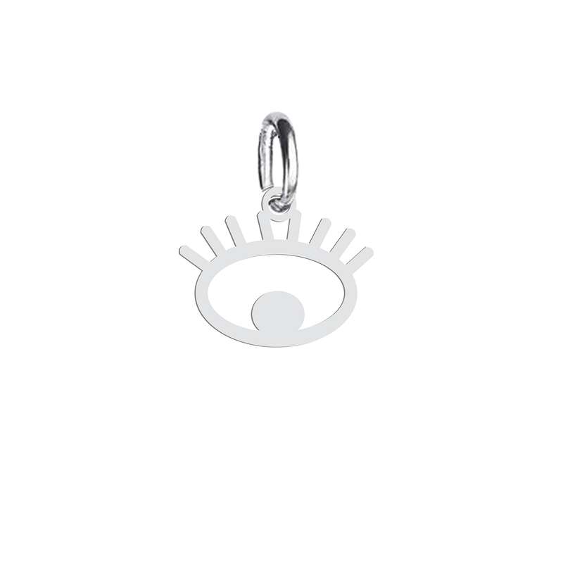 آویز گردنبند نقره هایکا طرح چشم مدل n.ha 102