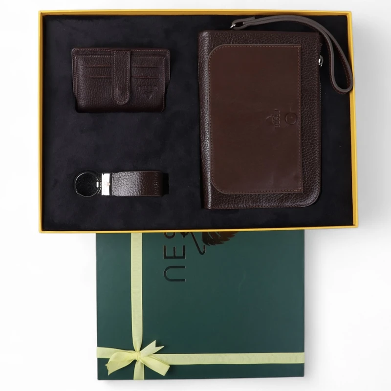 ست هدیه مردانه نسن مدل چرم طبیعی