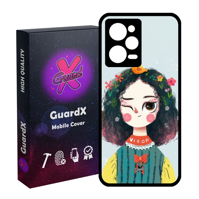 کاور گارد ایکس طرح دختر مدل Glass10639 مناسب برای گوشی موبایل شیائومی Redmi Note 12 Pro 5G/Poco X5 Pro 5G/Note 12 Pro Pro speed