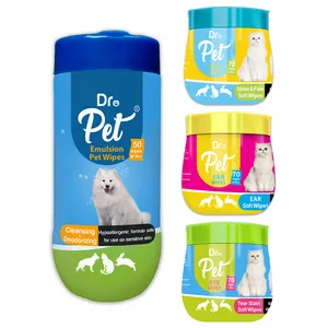 دستمال مرطوب حیوانات دکترپت مدل Dr.pet چهار بسته 70 عددی