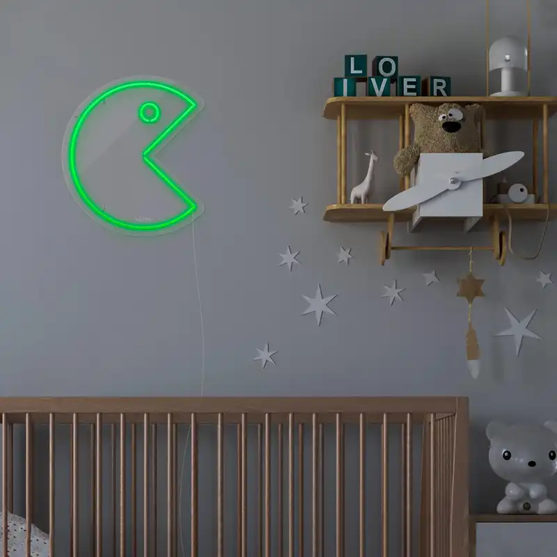 چراغ دیواری نئون دیزاین طرح Packman_GR