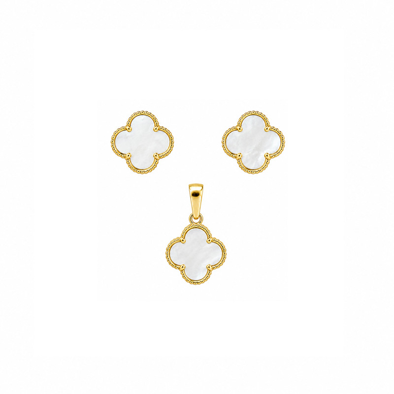 نیم ست طلا 18 عیار زنانه مان گالری مدل ونکلیف  کد HS01-0005400