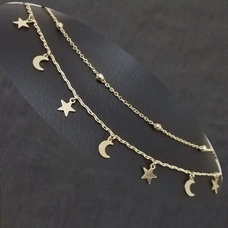 پابند زنانه مدل ماه و ستاره