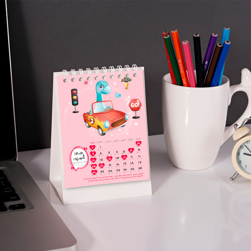 تقویم رومیزی سال 1403 طرح دایناسور فانتزی مدل خلبان تقویم رومیزی سال 1403 طرح دایناسور فانتزی مدل خلبان