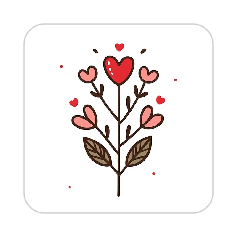 زیر لیوانی کاکتی طرح عاشقانه مدل mp39037