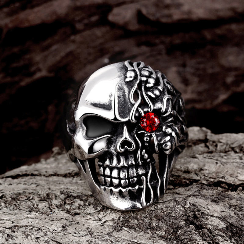 انگشتر مردانه گومایا طرح ترمیناتور جمجمه دیفانکت مدل j-10451