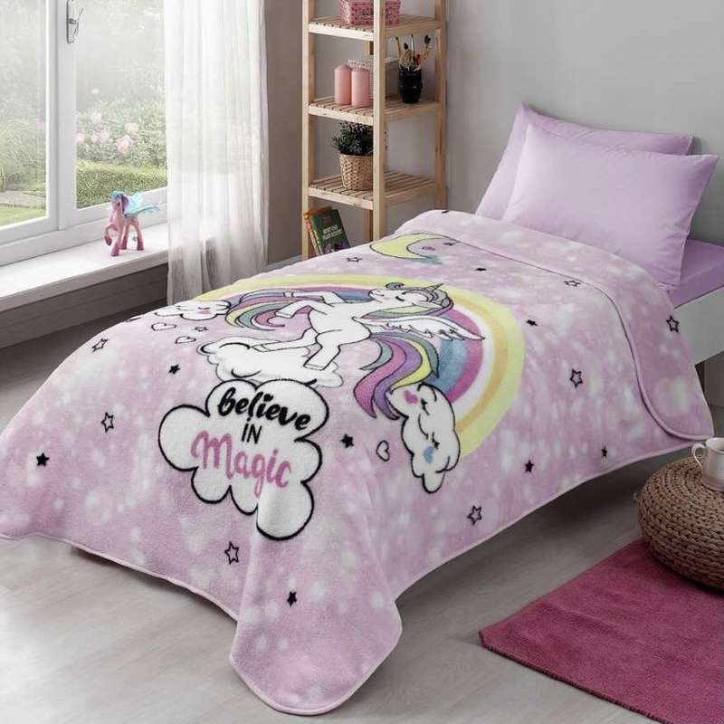 پتو ازدیلک مدل Unicorn سایز 215x155 سانتی متر
