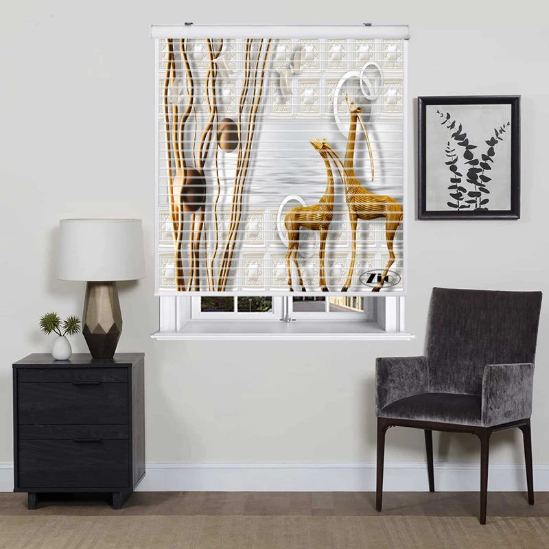 پرده زبرا زیو مدل سیلوئت 3D1504 سایز 150x150 سانتی متر