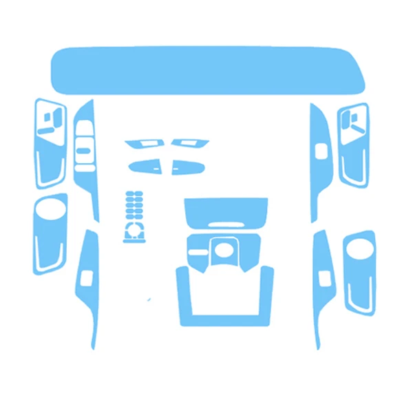 برچسب محافظ تریم داخلی خودرو مدل فول ست مناسب برای لوکانو ال 8 مجموعه 30 عددی