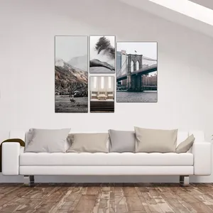 تابلو شاسی بکلیت طرح منظره شهری مدل SH-447 مجموعه 4 عددی