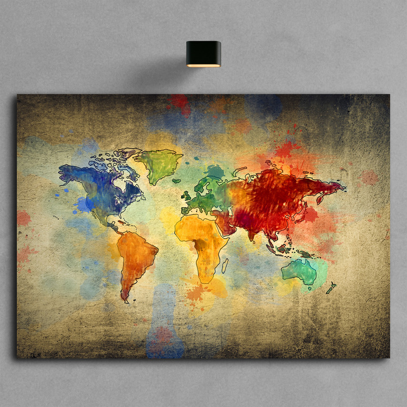 تابلو بوم مدل نقشه جهان کد NIL_006