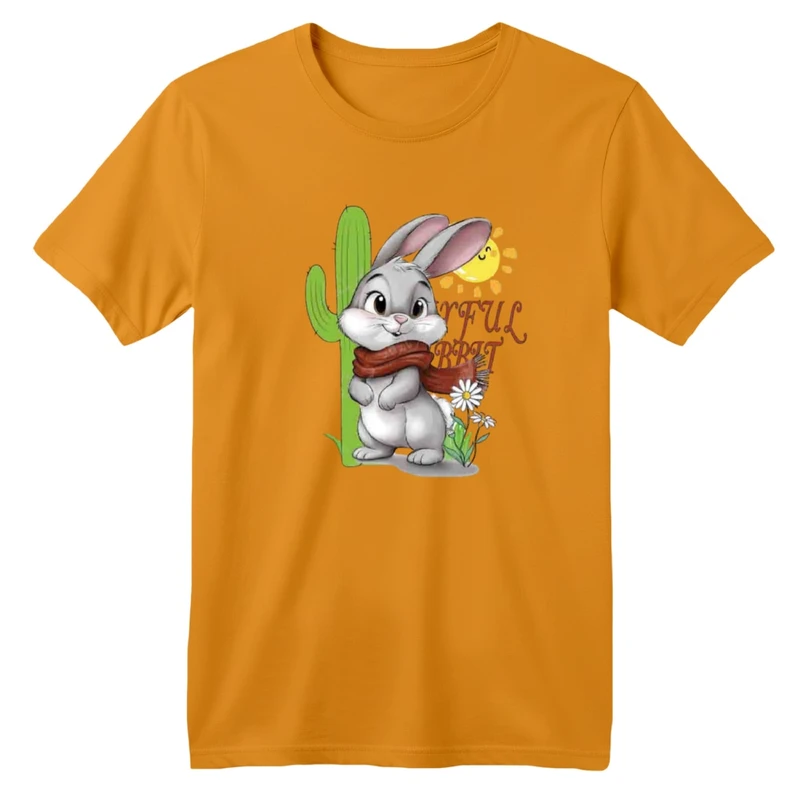 تی شرت آستین کوتاه بچگانه مدل خرگوش و کاکتوس