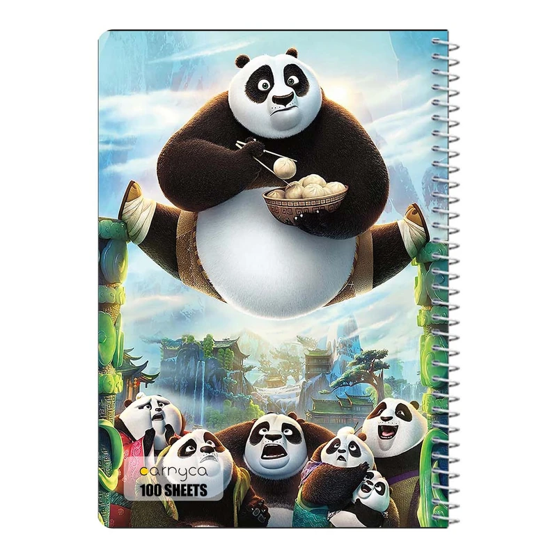 دفتر مشق 100 برگ سیمی کارنیکا طرح پاندای کونگ فوکار Kung Fu Panda کد 86012