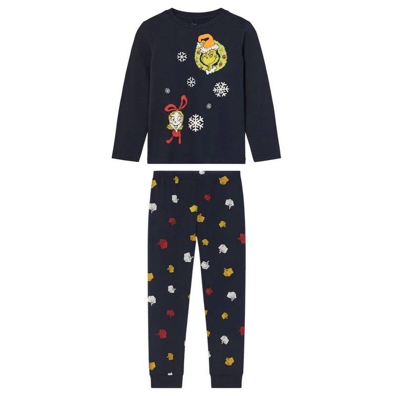 ست تی‌شرت آستین بلند و شلوار راحتی دخترانه مدل برف