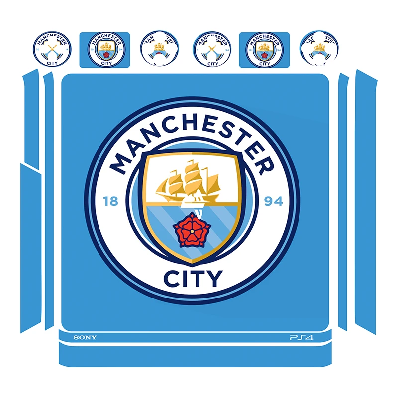 برچسب پلی استیشن 4 اسلیم توییجین وموییجین مدل Manchester City 01 مجموعه 14 عددی