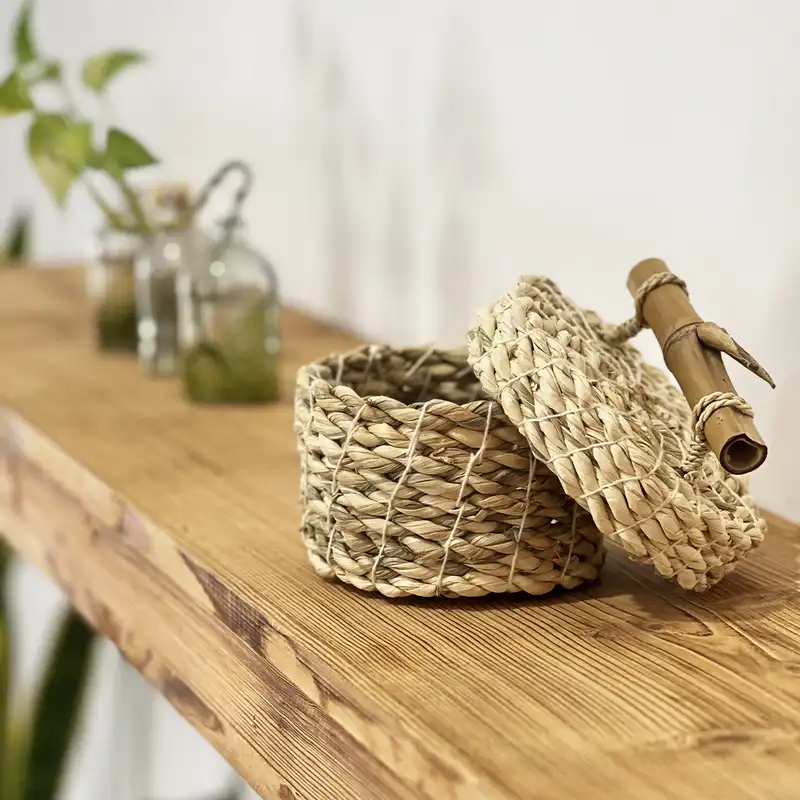 سبد حصیر بافی مدل روستیک
