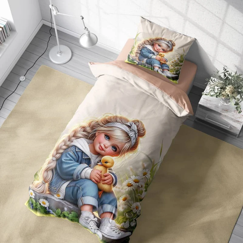 سرویس خواب 1 نفر 4 تکه مدل دختر با جوجه کد 172