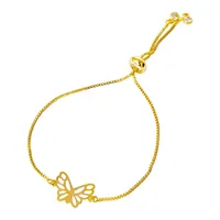 دستبند طلا 18 عیار زنانه وی وی گلد گالری مدل پروانه SS2278