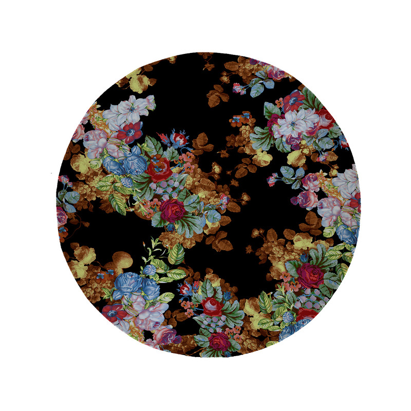 پادری مدل دایره طرح گل کد 5703 سایز 90 × 90 سانتی متر