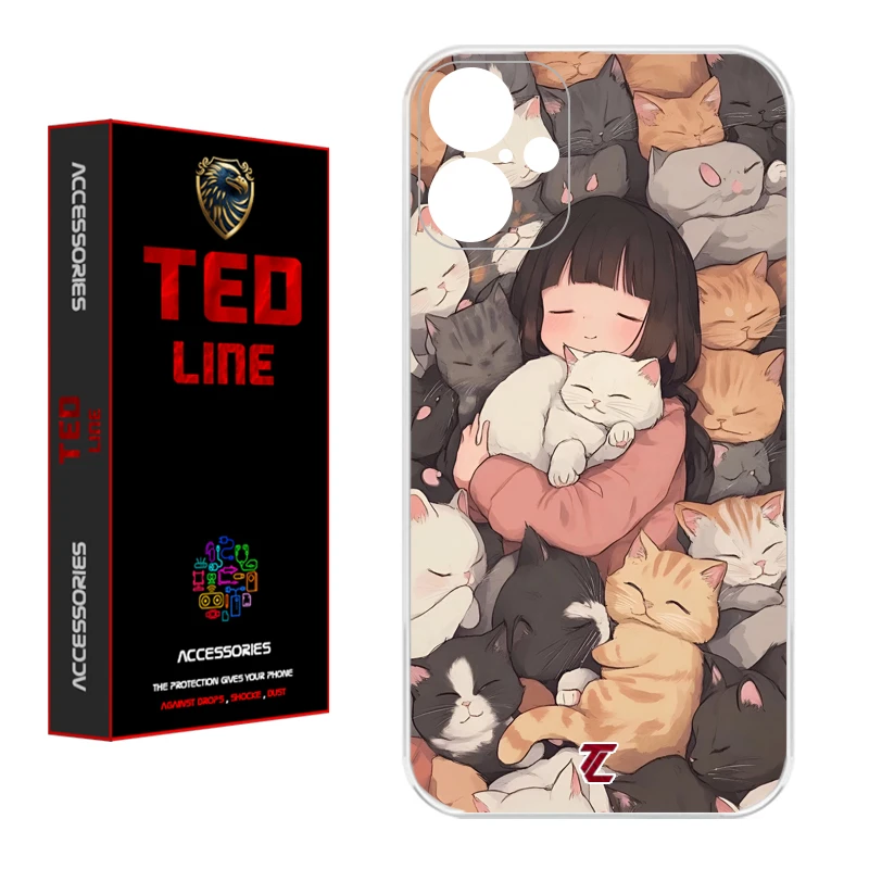 کاور تدلاین طرح گربه کد 1171 مناسب برای گوشی موبایل اپل Iphone 16