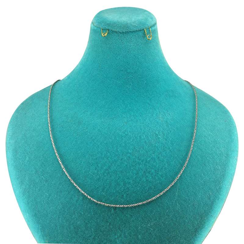 زنجیر نقره سلین کالا مدل سیاه قلم تابیده کد T43-G2.8