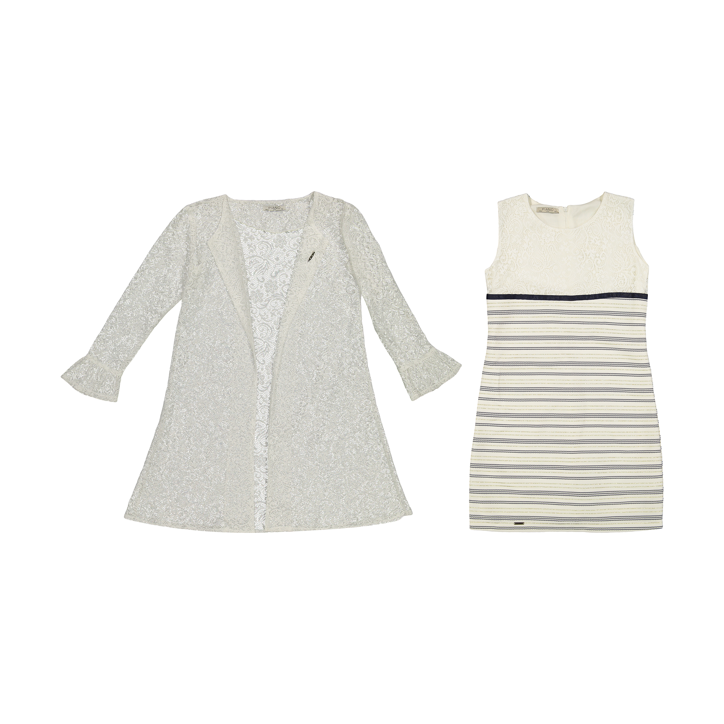 ست رویه و پیراهن دخترانه پیانو مدل 3446-59