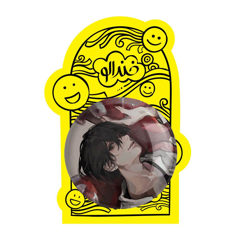 آینه جیبی خندالو مدل یوشیدا انیمه مرد اره ای Chainsaw Man  کد 22330