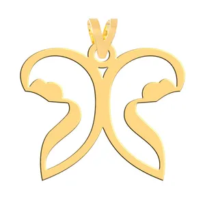 آویز گردنبند طلا 18 عیار زنانه فرشته مدل پروانه WNL-000508