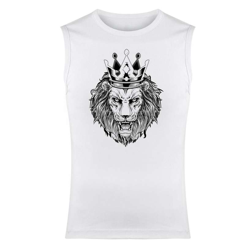 تاپ مردانه مدل LION کد J49 رنگ سفید