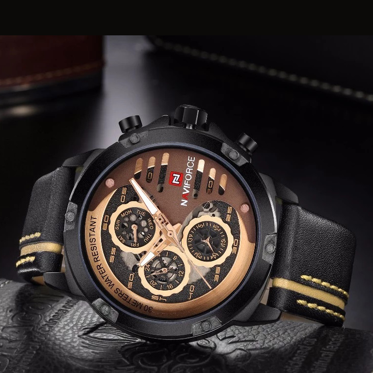 ساعت مچی عقربه‌ای مردانه نیوی فورس مدل NF9110 BRGBN